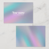 モダンなレーザー光線写真スタイルの虹のパステル 名刺 (正面/裏面)