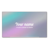 モダンなレーザー光線写真スタイルの虹はカスタマイズ マグネット名刺 (正面)
