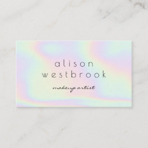 モダンなレーザー光線写真メーキャップアーティストの勾配の虹 名刺