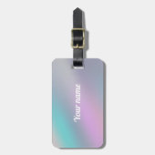 モダンなレーザー光線写真虹のデザインはカスタマイズ ラゲッジタグ (正面縦)