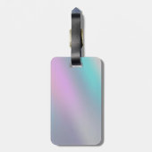 モダンなレーザー光線写真虹のデザインはカスタマイズ ラゲッジタグ (裏面縦)