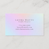 モダンなレーザー光線写真銀製の渦巻 名刺 (裏面)