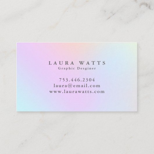 モダンなレーザー光線写真銀製の渦巻 名刺 (裏面)