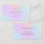 モダンなレーザー光線写真銀製の渦巻 名刺 (正面/裏面)