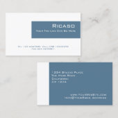 モダンなロイヤルブルーおよび白 名刺 (正面/裏面)