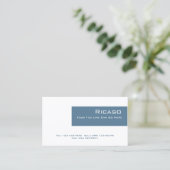 モダンなロイヤルブルーおよび白 名刺 (スタンド正面)