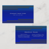 モダンなロイヤルブルーの名刺 名刺 (正面/裏面)