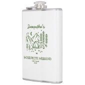 モダンなログキャビン風の自然の中で行う独身最後の女友達パーティ フラスク (左)