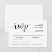 モダンなログハウスのスタイルの結婚式の出欠確認カード エンクロージャーカード (正面/裏面)