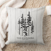 モダンなログハウスの松の木のファームハウス クッション (ブランケット)