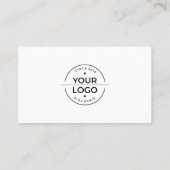 モダンなロゴとQRコードが付いたシンプルな白い名刺 名刺 (裏面)