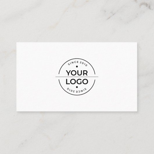 モダンなロゴとQRコードが付いたシンプルな白い名刺 名刺 (裏面)