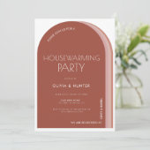モダンなローズウッドの新築祝い招待状 招待状 (スタンド正面)