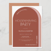 モダンなローズウッドの新築祝い招待状 招待状 (正面/裏面)