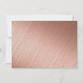 モダンなローズゴールドの箔スクリプトの日付変更 セーブザデート (裏面)