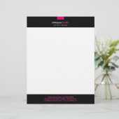 モダンなローズピンク色の個人的な文房具 レターヘッド (スタンド正面)