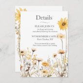 モダンなワイルドフラワー エンクロージャーカード (正面/裏面)