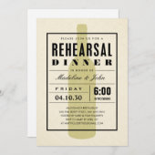 モダンなワインの結婚式のリハーサルの夕食の招待状 招待状 (正面/裏面)