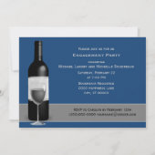 モダンなワインボトルエンゲージパーティー 招待状 (裏面)