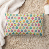 モダンなヴィンテージのイースターエッグの装飾パターン ランバークッション (ブランケット)