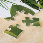 モダンなヴィンテージのウィンターガーデンの花柄 ジグソーパズル (側面)