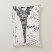 モダンなヴィンテージのエッフェル塔 アクセントクッション (正面(垂直))