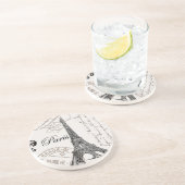 モダンなヴィンテージのエッフェル塔 コースター (側面)