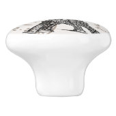 モダンなヴィンテージのエッフェル塔 セラミックノブ (側面)