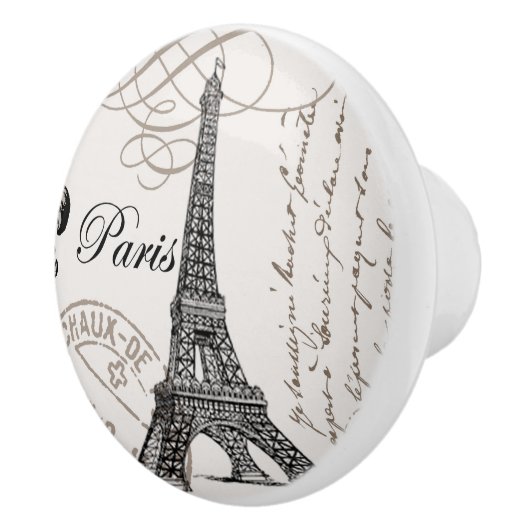 モダンなヴィンテージのエッフェル塔 セラミックノブ (右)