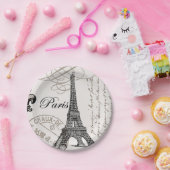 モダンなヴィンテージのエッフェル塔 ペーパープレート (パーティー)