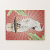 モダンなヴィンテージのオウム ジグソーパズル (横)