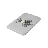 モダンなヴィンテージのハロウィンのスカルおよび王冠 バスマット (アングル)