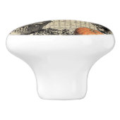 モダンなヴィンテージのハロウィンのフクロウおよびスカル セラミックノブ (側面)