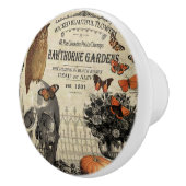 モダンなヴィンテージのハロウィンのフクロウおよびスカル セラミックノブ (右)