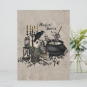 モダンなヴィンテージのハロウィンの魔法使いの醸造物 カード (スタンド正面)