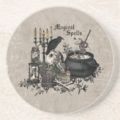モダンなヴィンテージのハロウィンの魔法使いの醸造物 コースター (正面)