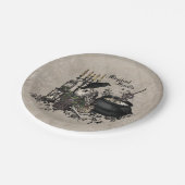 モダンなヴィンテージのハロウィンの魔法使いの醸造物 ペーパープレート (アングル)