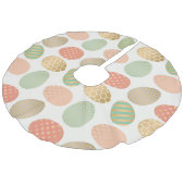 モダンなヴィンテージのパステル調の写実的なイースターエッグ フェイクリネンツリースカート (アングル)