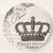 モダンなヴィンテージのフランスのなぼろぼろのシックな王冠 コースター (正面)