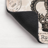 モダンなヴィンテージのフランスのなぼろぼろのシックな王冠 マウスパッド (コーナー)