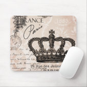 モダンなヴィンテージのフランスのなぼろぼろのシックな王冠 マウスパッド (マウス)