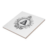 モダンなヴィンテージのフランスのなモノグラムの手紙A タイル (側面)