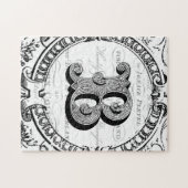 モダンなヴィンテージのフランスのなモノグラムの手紙B ジグソーパズル (横)