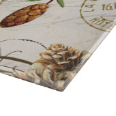 モダンなヴィンテージのフランスのな冬の鳥 カッティングボード (角)