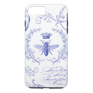 モダンなヴィンテージのフランスのな女王バチのiphoneの場合 iPhone 8 plus/7 plusケース