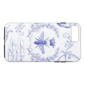 モダンなヴィンテージのフランスのな女王バチのiphoneの場合 Case-Mate iPhoneケース (裏面(横))