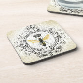 モダンなヴィンテージのフランスのな女王バチ コースター (左側)