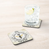 モダンなヴィンテージのフランスのな女王バチ コースター (右側)