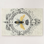 モダンなヴィンテージのフランスのな女王バチ ジグソーパズル (横)