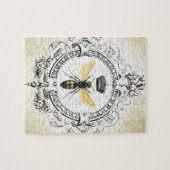 モダンなヴィンテージのフランスのな女王バチ ジグソーパズル (横)